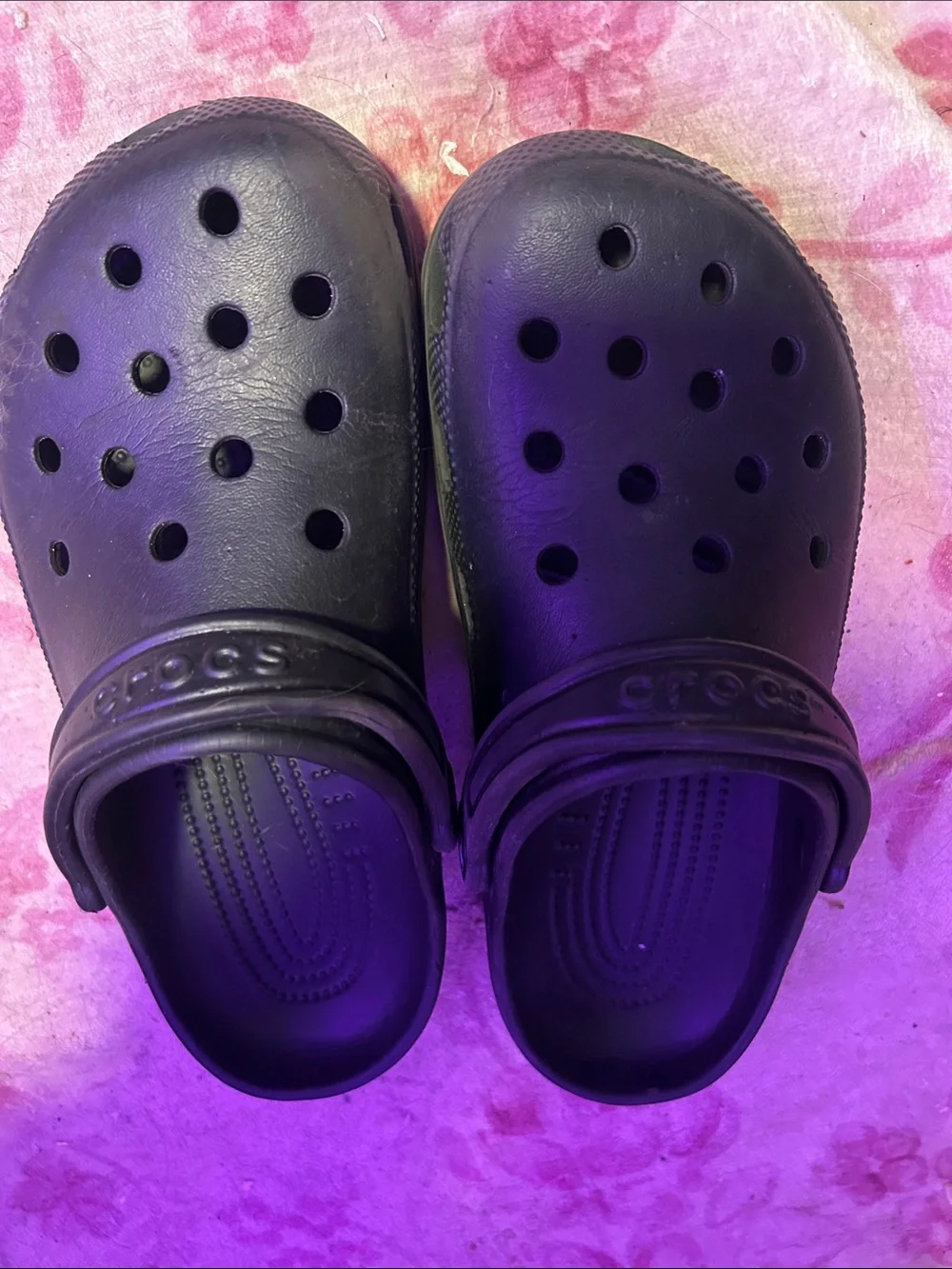 CROCS Kids Black Slip-On Clog with Heel Strap